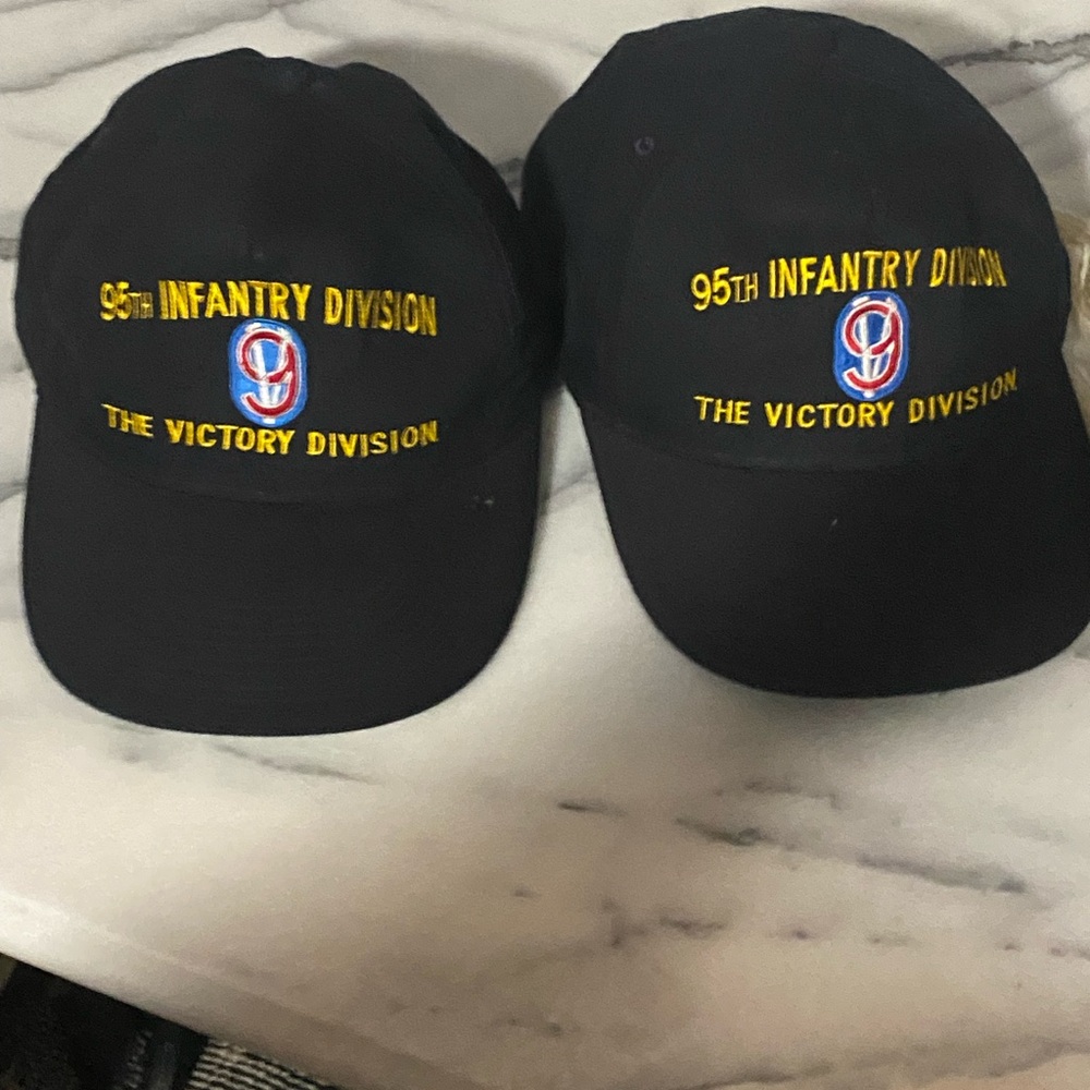Set of 2 95th Infantry Division Black Cap